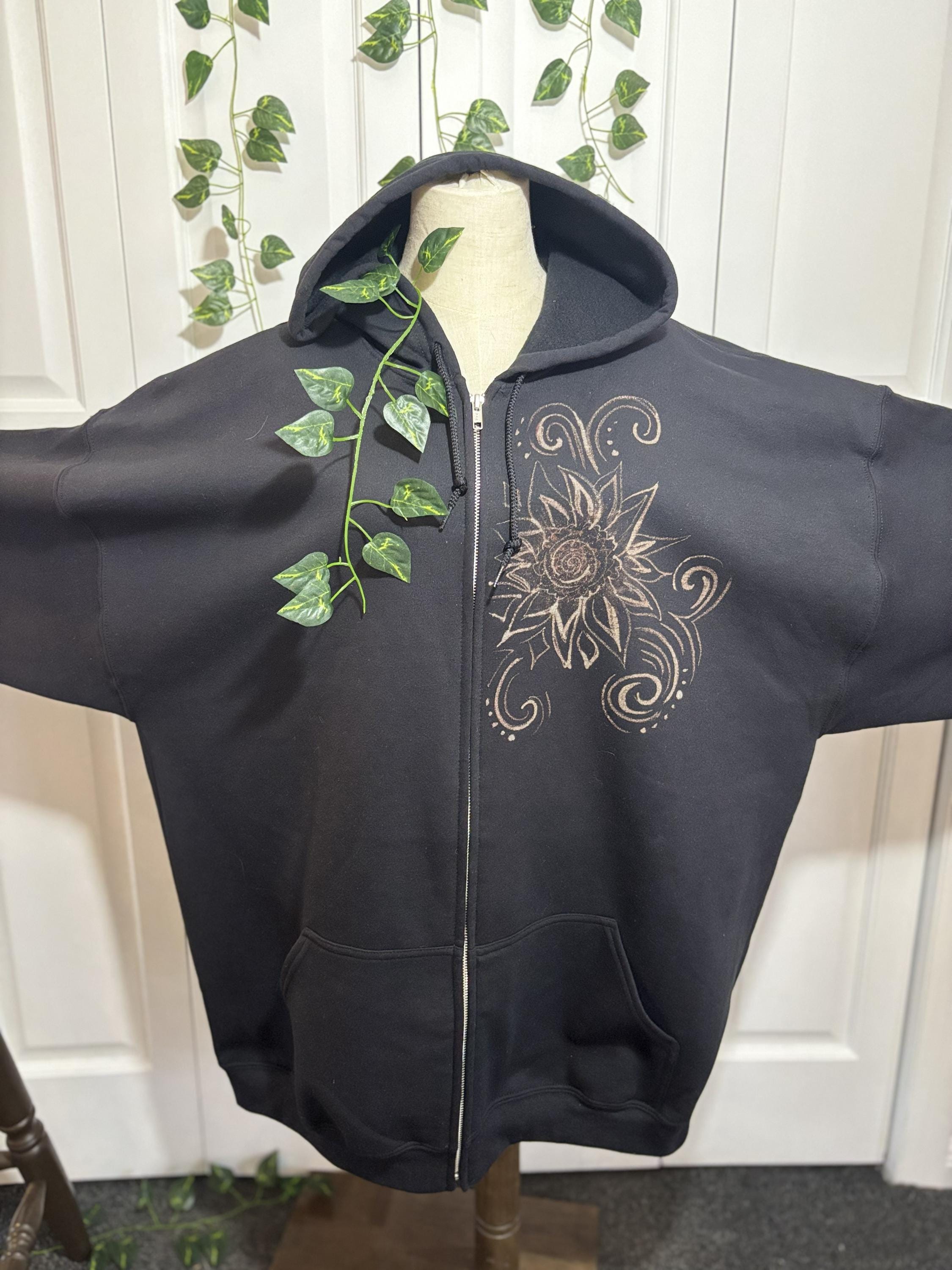 Sunflower Bleach Art Hoodie