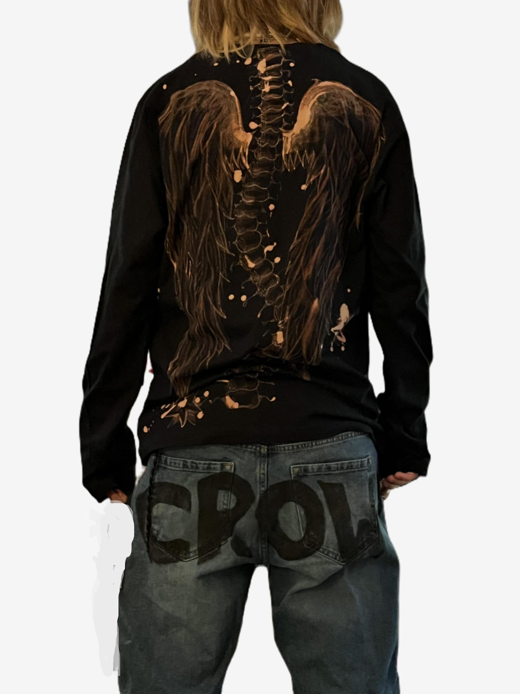 Angel Bleach – Spine & Wings Design – Anatomical – Gothic Celestial Bleach Art
