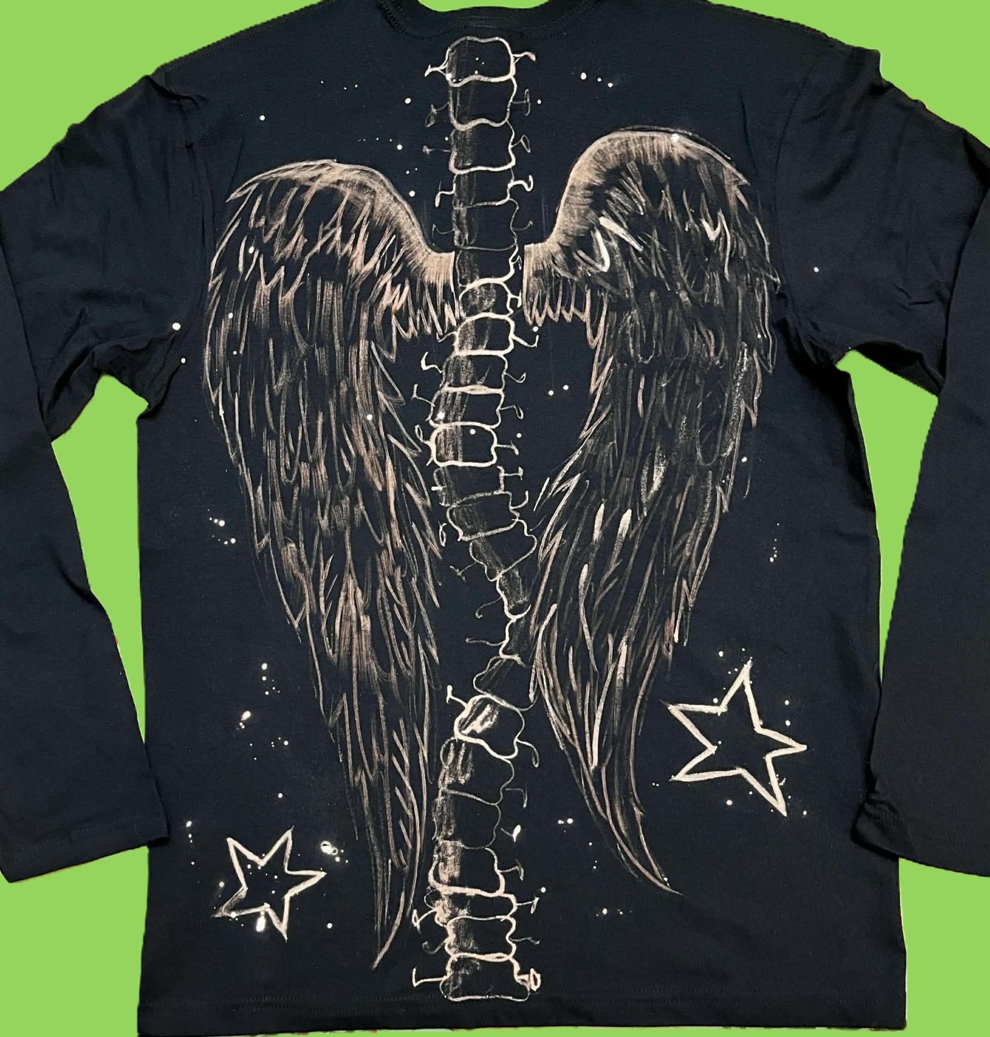 Angel Bleach – Spine & Wings Design – Anatomical – Gothic Celestial Bleach Art