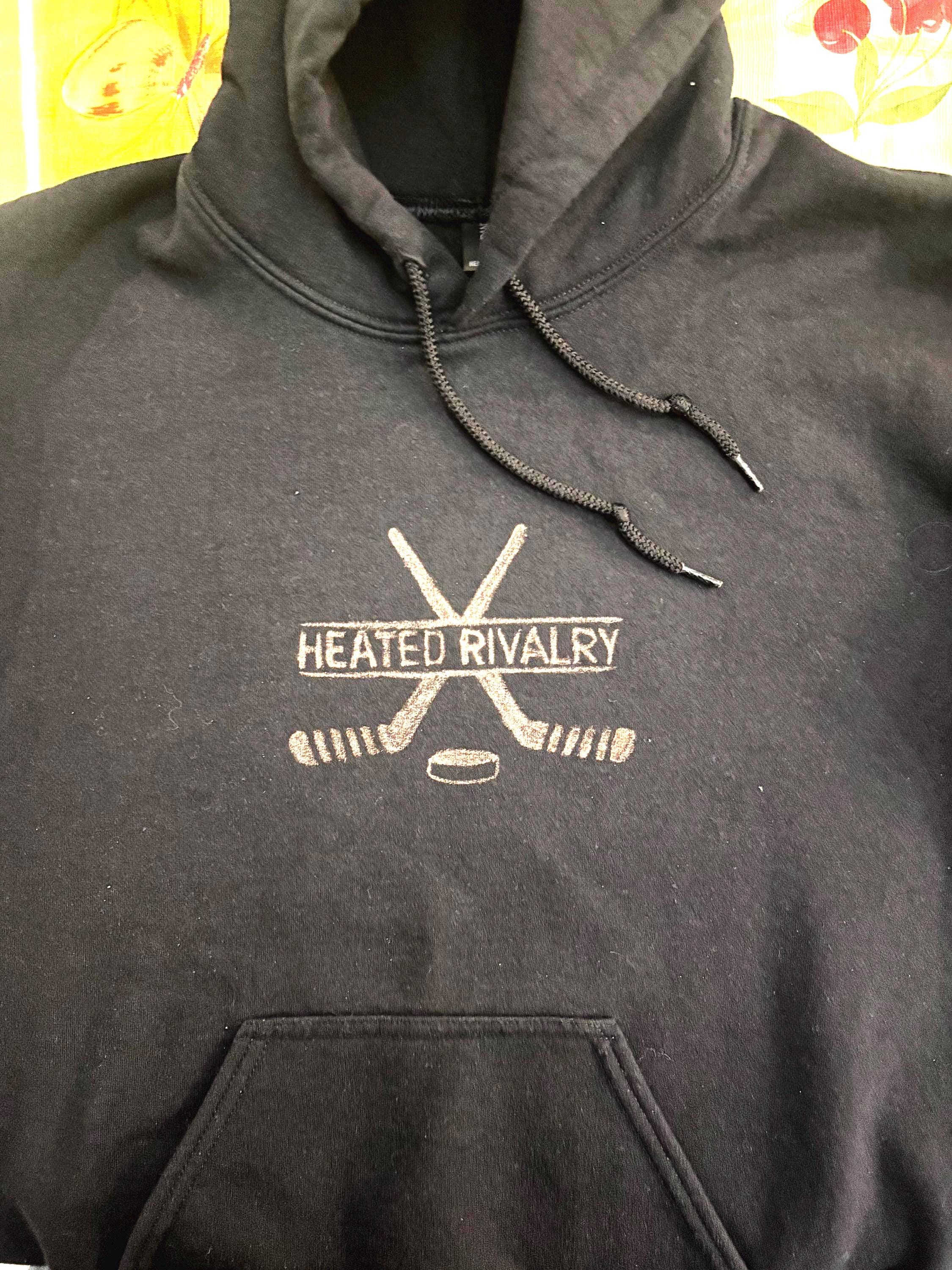 Heated Rivalry inspired bleached hoodie