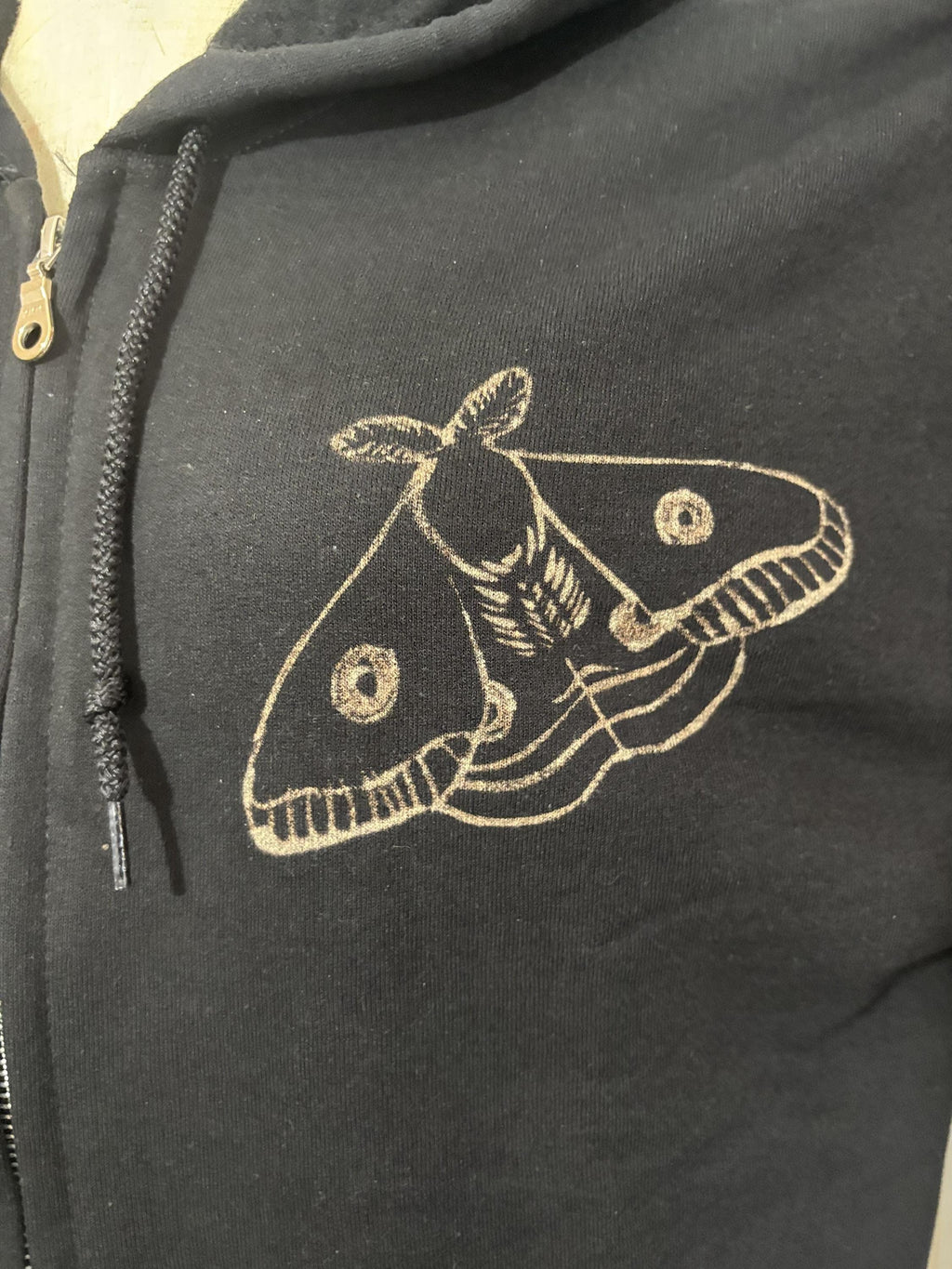 Fern/Moth Bleached Hoodie – The Last of Us Inspired – Grunge Handmade Sweatshirt