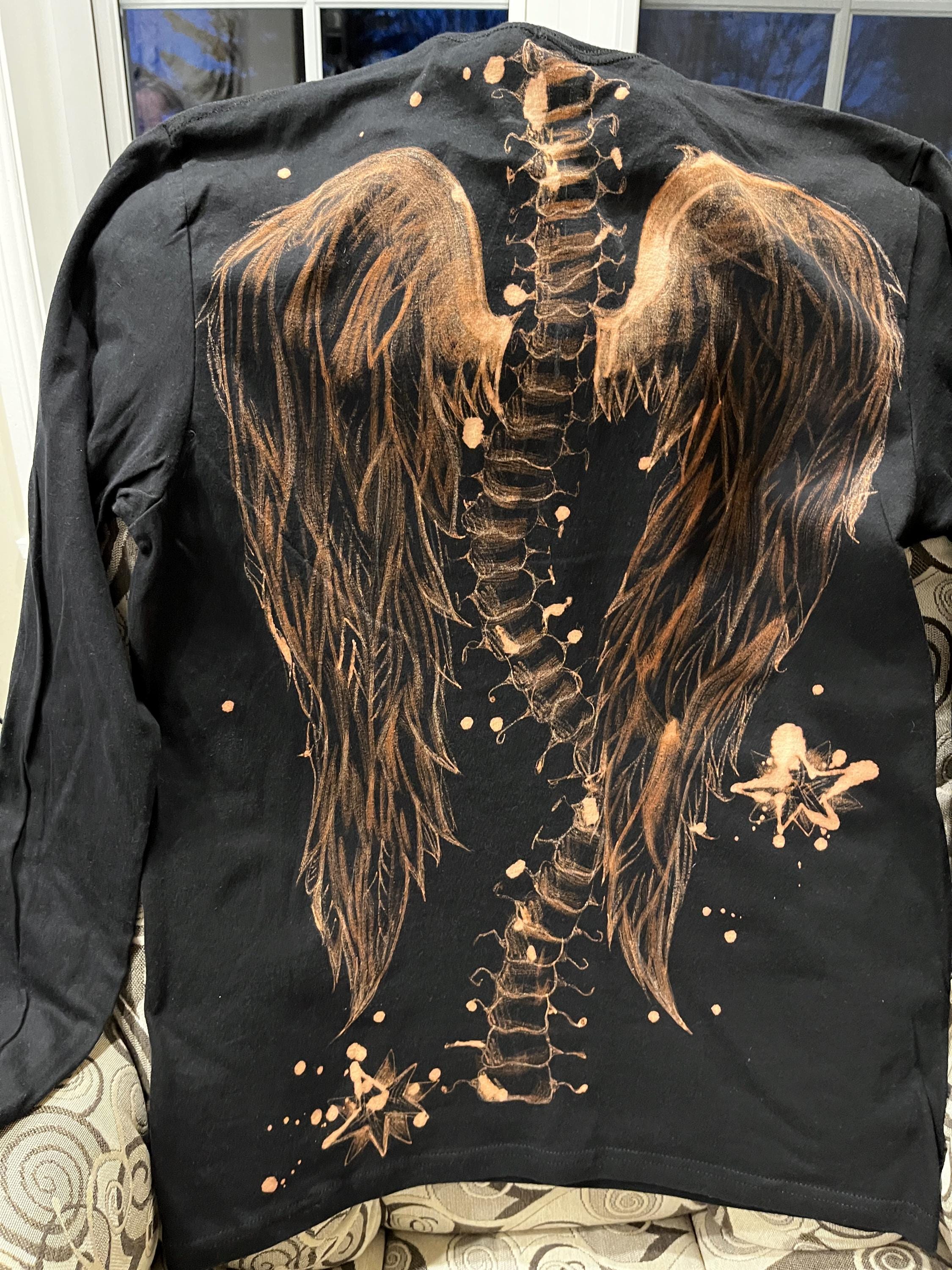 Angel Bleach – Spine & Wings Design – Anatomical – Gothic Celestial Bleach Art