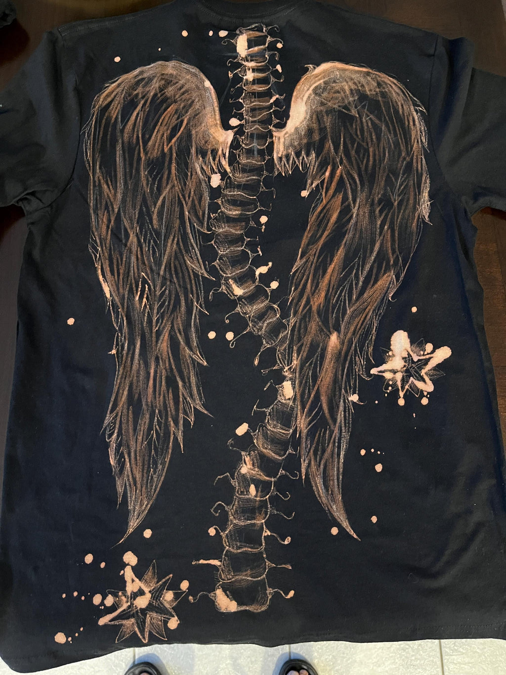 Angel Bleach – Spine & Wings Design – Anatomical – Gothic Celestial Bleach Art