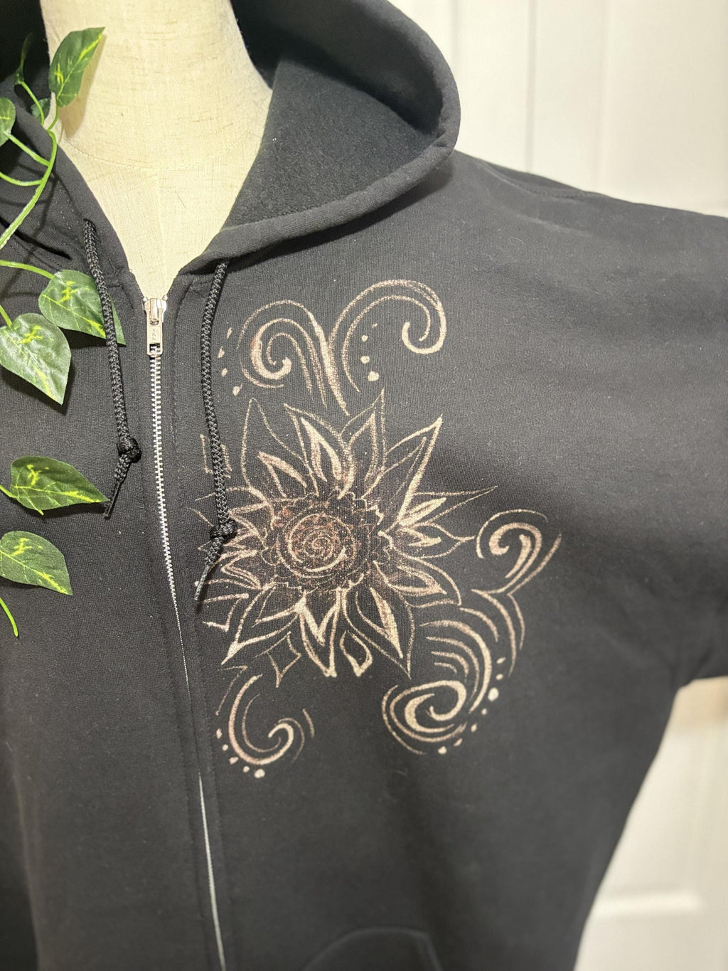 Sunflower Bleach Art Hoodie