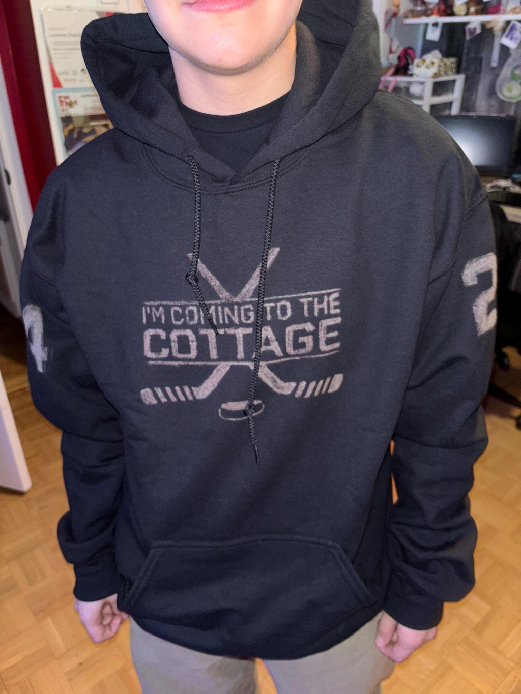 Heated Rivalry inspired bleached hoodie